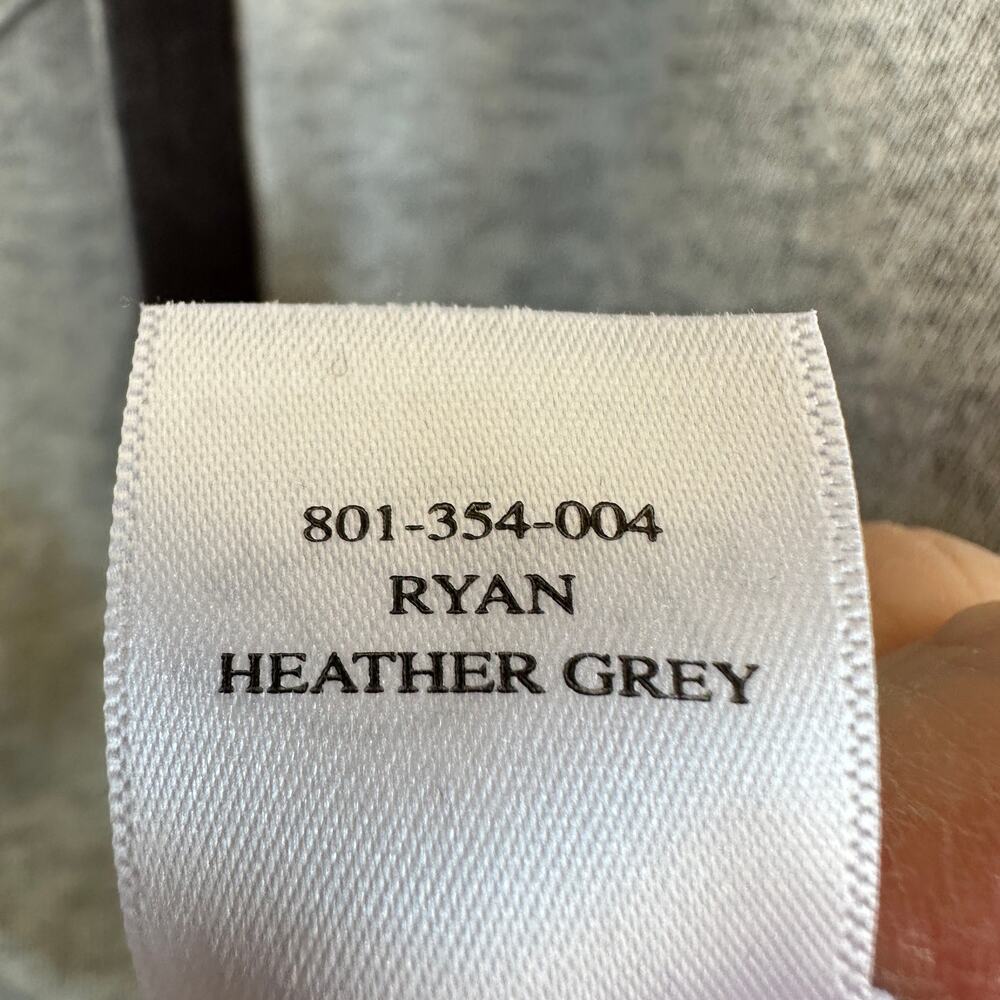 Rails Ryan Pullover Sweater Velvet Lace Up Neckline Terry Fleece SMALL Grey - Picture 9 of 10